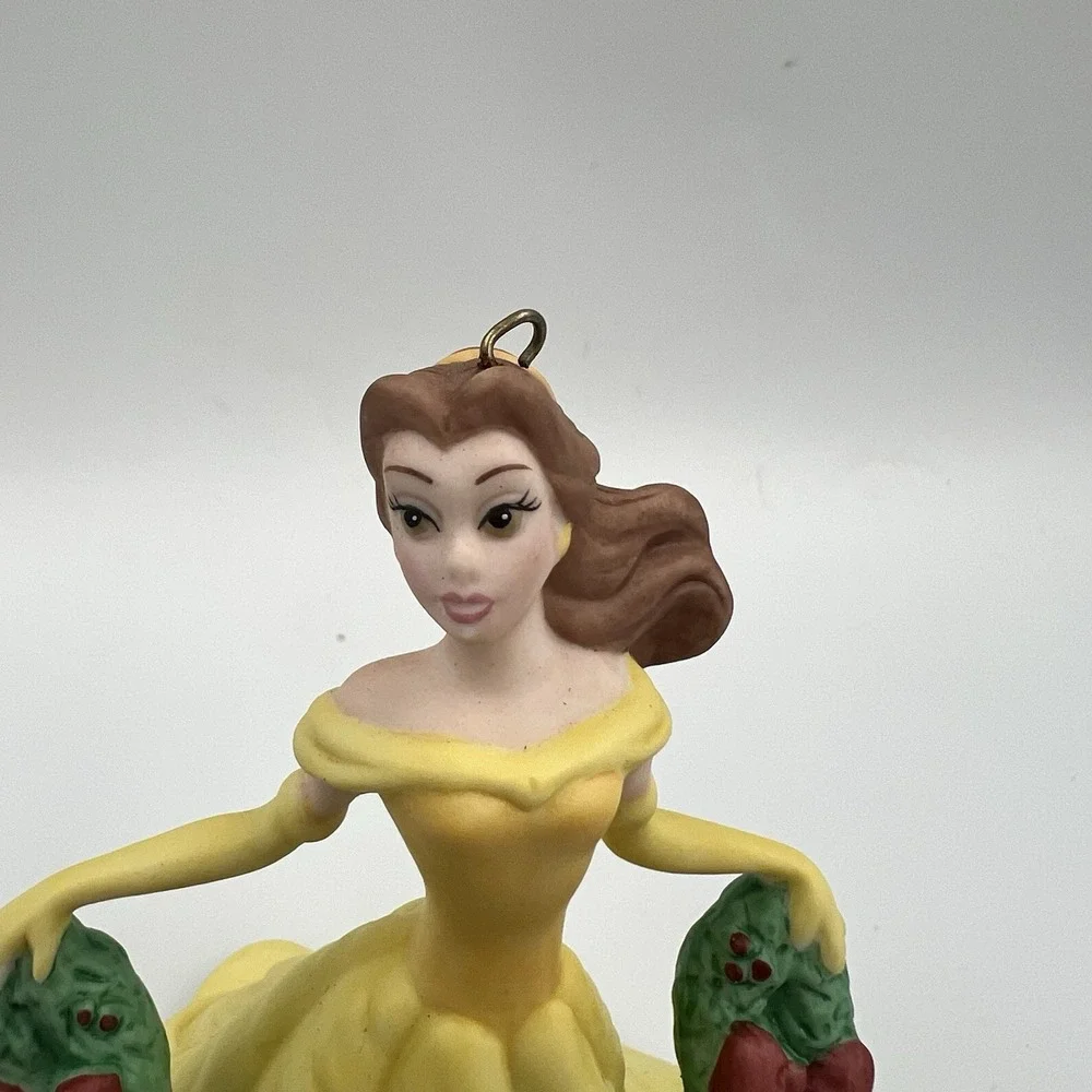 Grolier Disney Beauty and the Beast Belle Porcelain Christmas Ornament 2008